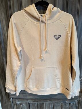 Roxy Women's Cream Pullover Hoodie with Logo